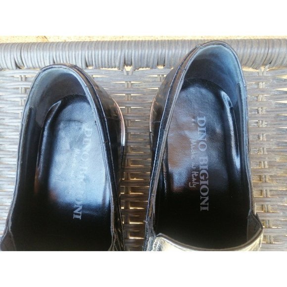 Dino Bigioni‎ Sosnie Black Leather Slip On Size 7 US, Euro sz 40 Made in Italy main image 5